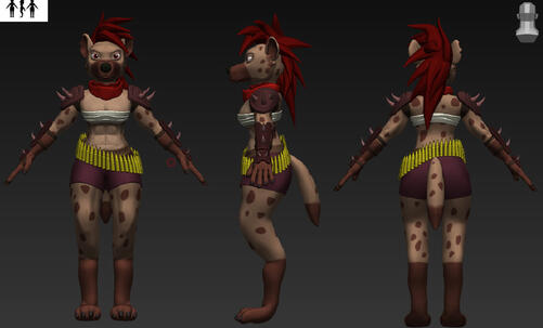 Wasteland Hyena - Speedsculpt (Zbrush render)