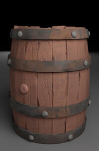 Stylized Barrel 3D model