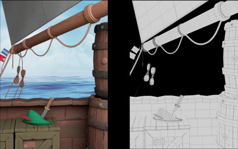 Pirate stylzed render - light weight game ready assets