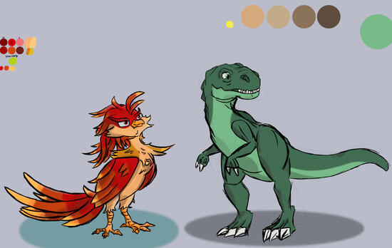 Phoenix and Trex Mascots, B2B contract